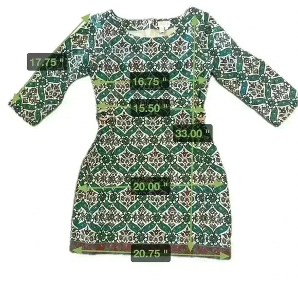 Plenty by Tracey Reese, 100% Silk Dress Wooden Ring detail at waist. Size 8 - Picture 10 of 12